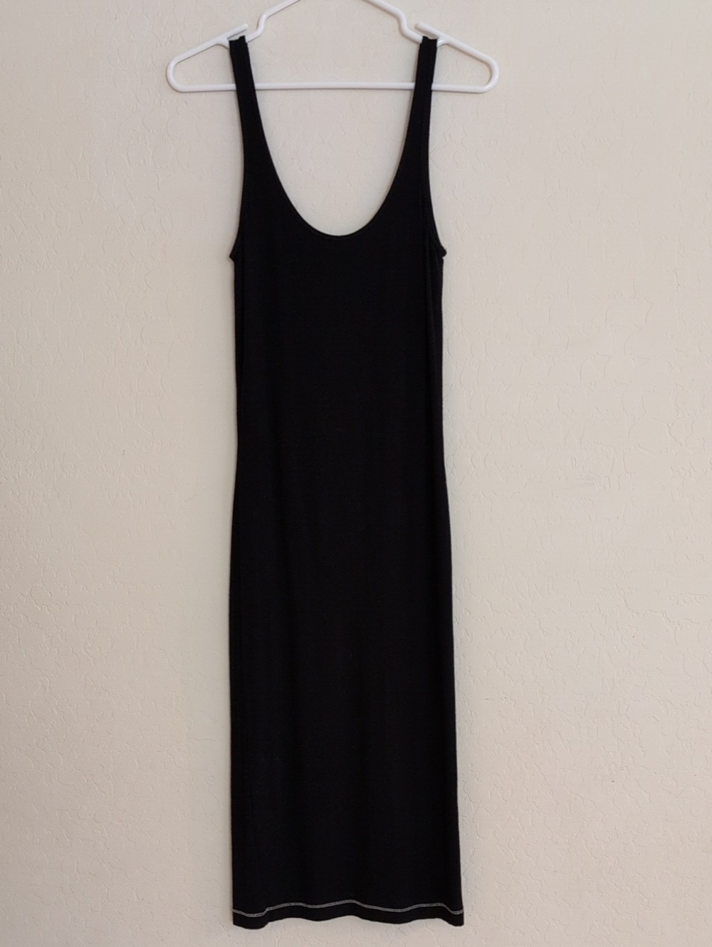 NWT Joy Li Classic Black Tank Midi Dress Sleek Everyday Style - Size S
